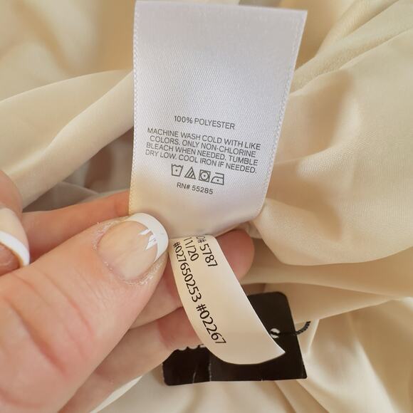 NWT Express High Rise Waisted Satin Maxi Slip Skirt Women Size XL Elastic Waist - Picture 10 of 12